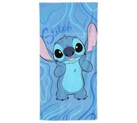 Disney Toalla de Playa Stitch, 70x140 cm, Poliéster, Diseño Azul