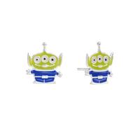Disney Toy Story Alien - Pendientes de tuerca de plata de ley esmaltada