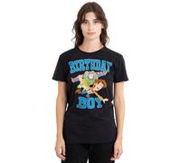 mandarin creative ltd Toy Story Birthday Boy Woody and Buzz Ladies T Shirt, Black Camiseta, Negro, XL para Mujer