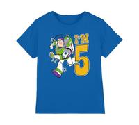 Disney Toy Story Birthday Buzz I'm 5 Unisex Camiseta Infantil, 5-6 A