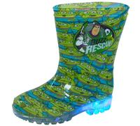 Disney Toy Story - Botas de agua iluminadas para niños, Buzz Aliens, lluvia, nieve, luces intermitentes, unisex