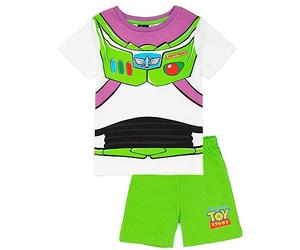 Disney Toy Story Buzz Lightyear Conjunto de Pijama para Niño | Pijama de Disfraz Buzz Lightyear para Niño | Camiseta y Shorts Cortos con diseño de héroe galáctico | Mercancía Oficial de Toy Story