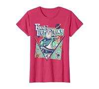 Disney Toy Story Buzz Lightyear Retro Graphic Camiseta Camiseta, Mujer, Rojo Jaspeado, XS