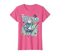 Disney Toy Story Buzz Lightyear Retro Graphic Camiseta Camiseta, Mujer, Rosa jaspeado, XL