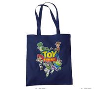 Disney Toy Story Character Cut Outs Bolsa Tote Reutilizable para Compras y Viaje, Marino