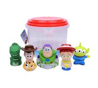 Disney Toy Story - Cubo Jumbo de 5 Piezas - Juguetes de baño para bebés y niños pequeños - Incluye Cubo Organizador - Guarda Juguetes de Agua para la Hora del baño