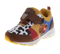 Disney Toy Story Lighted Sneaker (Little Kid/Big Kid/Toddler) Zapatillas para Niños, café-Amarillo, 15.0 cm