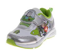 Disney Toy Story Lighted Sneaker (Little Kid/Big Kid/Toddler) Zapatillas para Niños, Plata Verde Blanco, 18.0 cm