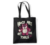 Disney Toy Story Lotso No Hugs Bolsa Tote Reutilizable para Compras y Viaje, Negro
