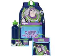 Disney Toy Story Mochila Escolar Buzz Lightyear Niño, Set Escolar 4 Piezas