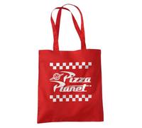 Disney Toy Story Pizza Planet Takeaway Logo Bolsa Tote Reutilizable para Compras y Viaje, Rojo