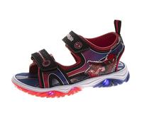 Disney Toy Story - Sandalias Sonic de Mickey Spiderman para niños, con luz LED, para niños pequeños y grandes, Red negra., 1 Big Kid