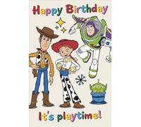Disney Toy Story - Tarjeta de felicitación de cumpleaños para niños y niñas, diseño único de Woody/Buzz para niños pequeños/niñas, tarjeta de feliz cumpleaños para hermano/sobrino/nieto/hijo/ahijado