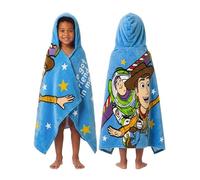 Disney Toy Story Toalla Playa Niño con Woody Y Buzz Lightyear, Toalla Niño con Capucha para Piscina Y Baño, One Size