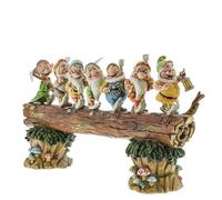 Disney Traditions, Figura de los 7 enanitos de "Blancanieves" yendo a trabajar, para coleccionar, Enesco, 35.6 x 8.9 x 21 cm, Multicolor