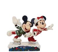 Disney Traditions Figura de Patinaje sobre Hielo de Mickey y Minnie