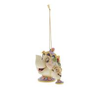 Disney Traditions, Figura de Sra. Pott y Chip para colgar de "La Bella y la Bestia", Enesco, Navidad.