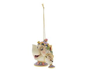 Disney Traditions, Figura de Sra. Pott y Chip para colgar de "La Bella y la Bestia", Enesco, Navidad.