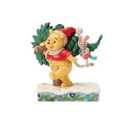 Disney Traditions - Statuetta Decorativa di Winnie The Pooh con Albero di Natale