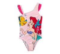 Disney Traje de baño niña Ariel y Vaiana, disfraz entero niña princesas 3-8 años, traje de playa piscina niña licencia oficial, tejido elástico, 18012 Ariel Rosa, 6 años