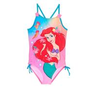 Disney Traje de baño niña Ariel y Vaiana, disfraz entero niña princesas 3-8 años, traje de playa piscina niña licencia oficial, tejido elástico, 18010 Ariel Azul, 5 años