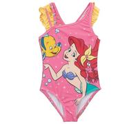 Disney Traje de baño niña Ariel y Vaiana, disfraz entero niña princesas 3-8 años, traje de playa piscina niña licencia oficial, tejido elástico, 18012 Ariel Yellow, 5 años