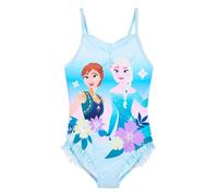 Disney Traje de baño para niña Frozen Elsa y Anna, traje de baño entero niña princesas 3-8 años, traje de playa piscina niña tejido elástico secado rápido, 18052 Azul Claro, 8 años