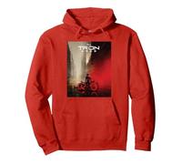 Disney TRON: Ares Lightcycle City Official Movie Poster Art Sudadera con Capucha, Unisex para adultos, Rojo, XL