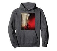 Disney TRON: Ares Lightcycle City Official Movie Poster Art Sudadera con Capucha, Unisex para adultos, Jaspeado Oscuro, S