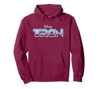 Disney TRON Official 1982 Original Movie Logo Sudadera con Capucha, Unisex para adultos, Granate, M