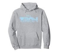 Disney TRON Official 1982 Original Movie Logo Sudadera con Capucha, Unisex para adultos, Gris Jaspeado, S