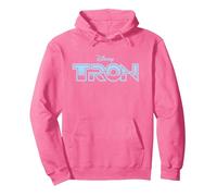 Disney TRON Official 1982 Original Movie Logo Sudadera con Capucha, Unisex para adultos, Rosa brillante, M