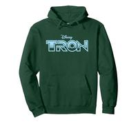 Disney TRON Official 1982 Original Movie Logo Sudadera con Capucha, Unisex para adultos, Verde Bosque, S