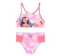 Disney Vaiana Bikini de 2 piezas para niñas, traje de baño con personaje de Oceanía, flecos decorativos, Rosa, 3 años