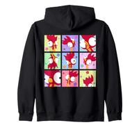 Disney Vaiana Heihei Moods Funny Tropical Island Grid Sudadera con Capucha
