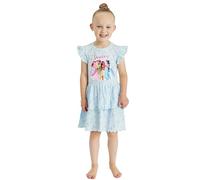 Disney Vestido de princesa con volantes de manga corta para niñas, Princesa, 5-6 años