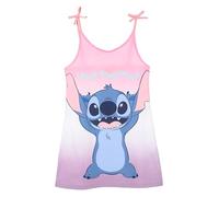 Disney Vestido de verano para niñas, vestido con tirantes y lazos, estampado gráfico, multicolor, Rosa, 3 anni