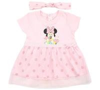 Disney Vestido Minnie Baby Hanger de Tul, Elegante Conjunto para Bebé con Diseño, Ocasiones Especiales, Rosa, 18 Meses