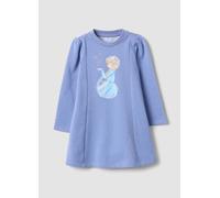 DISNEY, Vestido Morado De Mezcla De Algodón Con Estampado De Frozen Y Purpurina Para Niña, Niña, Lavanda, Talla: 5-6