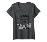 Disney Villains Bad Girls Have More Fun C1 Camiseta Cuello V