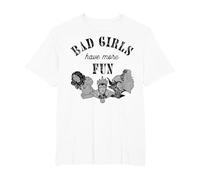 Disney Villains Bad Girls Have More Fun C1 Camiseta, Hombre tallas grandes, Blanco, 2X Alto