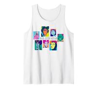 Disney Villains Bad Guys Squad Retro Color Collage Camiseta sin Mangas