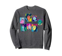 Disney Villains Bad Guys Squad Retro Color Collage Sudadera