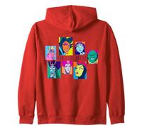 Disney Villains Bad Guys Squad Retro Color Collage Sudadera con Capucha