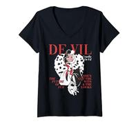 Disney Villains Cruella De Vil Magazine Cover Camiseta Cuello V