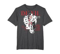 Disney Villains Cruella De Vil Magazine Cover Camiseta, Hombre tallas grandes, Jaspeado Oscuro, 4X Alto