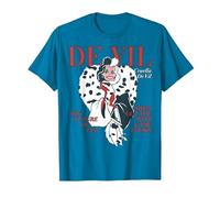 Disney Villains Cruella De Vil Magazine Cover Camiseta, Hombre, Zafiro, 3XL