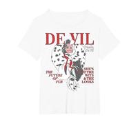 Disney Villains Cruella De Vil Magazine Cover Camiseta, Mujer tallas grandes, Blanco, 4XL Grande