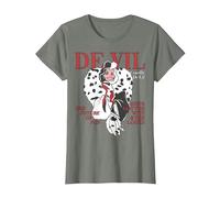 Disney Villains Cruella De Vil Magazine Cover Camiseta, Mujer, Verde militar jaspeado, 3XL