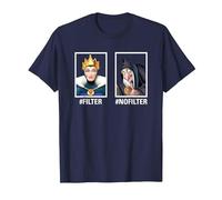 Disney Villains Evil Queen #Filter #NoFilter Funny Meme Camiseta, Hombre, Azul Marino, XL